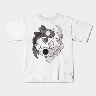 Koi Fish Ying Yang Kids T-Shirt